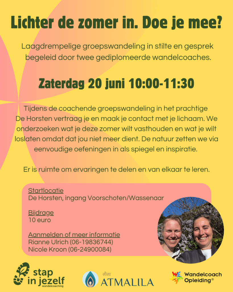 Flyer groepswandeling Zomer 2026